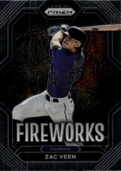 2023 Panini Prizm Fireworks Zac Veen #F11 card