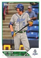 2023 Topps Pro Debut Base Set Zac Veen #PD-140 card