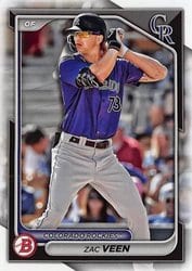 2024 Bowman Draft Base Set Zac Veen #BD-61 card