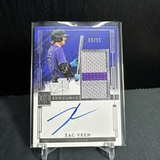 2024 Panini Impeccable Elegance Prospect Jersey Autographs Zac Veen #EPJ-ZV card