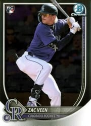 2025 Bowman Chrome Base Set Zac Veen #69 card