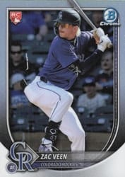 2025 Bowman Chrome Base Set Zac Veen #69b card