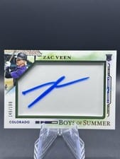 2025 Panini Boys of Summer Jumbo Acetate Signatures Zac Veen #8 card
