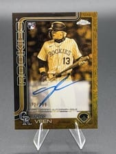 2025 Topps Gilded Collection Chrome Cast in Gold Autographs Zac Veen #GOLD-ZV card