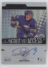 2023-24 Upper Deck Credentials Debut Ticket Access Autograph Zach Benson #DTAA-ZB card