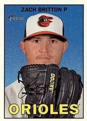2016 Topps Heritage Base Set Zach Britton #125 card