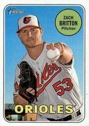2018 Topps Heritage Base Set Zach Britton #441 card