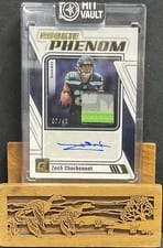 2023 Donruss Rookie Phenom Jersey Autographs Zach Charbonnet #RPJA-ZCHA card