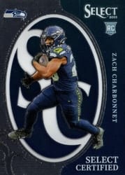 2023 Panini Select Select Certified Rookies Zach Charbonnet #2 card