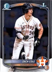 2025 Bowman Chrome Prospects Zach Cole #BCP-244 card