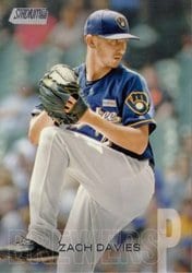 2018 Stadium Club Base Set Zach Davies #238 card