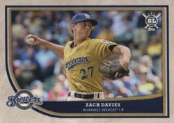 2018 Topps Big League Base Set Zach Davies #6 card