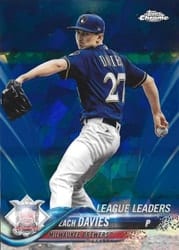 2018 Topps Chrome Sapphire Edition Base Set Zach Davies #139 card