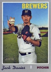 2019 Topps Heritage Base Set Zach Davies #581 card