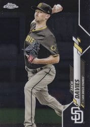 2020 Topps Chrome Update Base Set Zach Davies #U-22 card