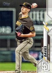 2020 Topps Update Base Set Zach Davies #U-155 card