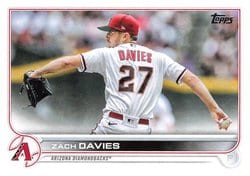 2022 Topps Update Base Set Zach Davies #US307 card