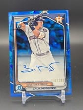 2024 Bowman Chrome Sapphire Edition Chrome Sapphire Prospect Autographs Zach Dezenzo #CSPA-ZD card
