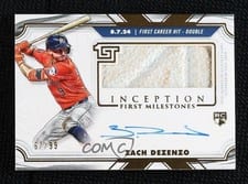 2025 Topps Inception MLB First Milestone Autograph Relics Zach Dezenzo #FMAR-ZD card
