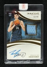 2024-25 Panini Immaculate Zach Edey Rookie Patch Auto /99 #131 card