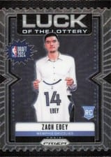 2024-25 Panini Prizm Luck of the Lottery Zach Edey #3 card