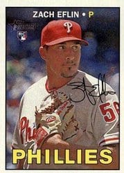 2016 Topps Heritage Base Set Zach Eflin #659 card
