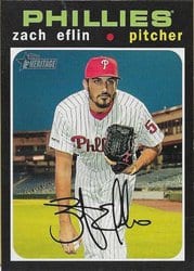 2020 Topps Heritage Base Set Zach Eflin #295 card
