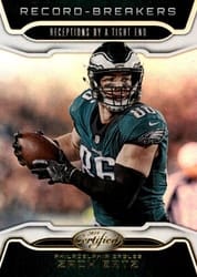 2019 Panini Certified Record Breakers Zach Ertz #RB-ZE card