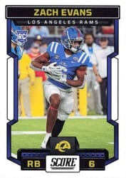 2023 Score Base Set Zach Evans #319 card