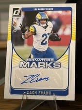 2024 Donruss Signature Marks Zach Evans #SMA-ZEV