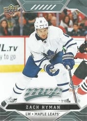 2019-20 Upper Deck MVP Base Set Zach Hyman #192 card