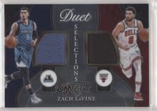 2020-21 Panini Select Duet Selections Memorabilia Zach LaVine #DS-ZLA card