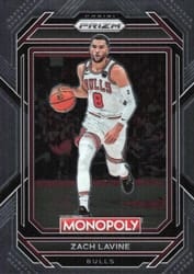 2022-23 Panini Prizm Monopoly Base Set Zach Lavine #14 card