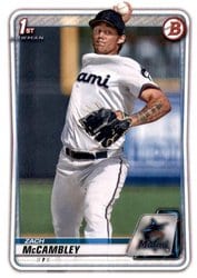 2020 Bowman Draft Base Set Zach McCambley #BD-112 card