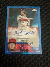 2023 Topps Chrome Update Sapphire Edition Autographs Zach Neto #USA-ZN card