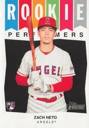 2023 Topps Heritage Rookie Performers Zach Neto #RP-4 card