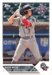 2023 Topps Pro Debut Base Set Zach Neto #PD-94 card