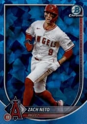 2025 Bowman Chrome Sapphire Edition Base Set Zach Neto #55 card
