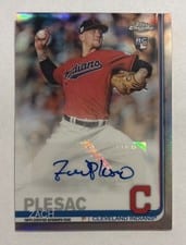 2019 Topps Chrome Autographs Zach Plesac #ZP card
