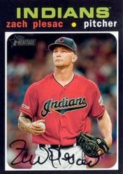 2020 Topps Heritage Base Set Zach Plesac #254 card