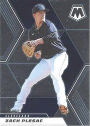 2021 Panini Mosaic Base Set Zach Plesac #105 card