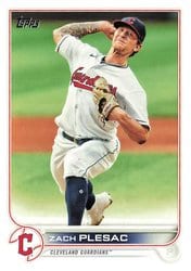 2022 Topps Base Set Zach Plesac #377 card