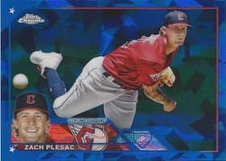 2023 Topps Chrome Sapphire Edition Base Set Zach Plesac #476 card