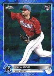 2022 Topps Chrome Sapphire Edition Base Set Zach Pop #108 card