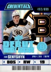 2019-20 Upper Deck Credentials Base Set Zach Senyshyn #111 card