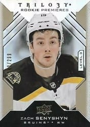 2019-20 Upper Deck Trilogy Base Set Zach Senyshyn #140 card