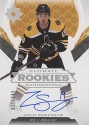 2019-20 Upper Deck Ultimate Collection Base Set Zach Senyshyn #136 card