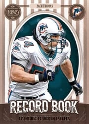 2019 Panini Legacy Record Book Zach Thomas #RB-ZT card