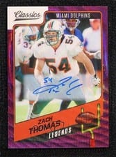 2021 Panini Classics Premium Edition Significant Signatures Zach Thomas #140 card