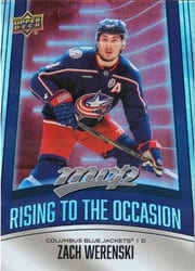 2025-26 Upper Deck MVP Rising to the Occasion Zach Werenski #RO-8 card